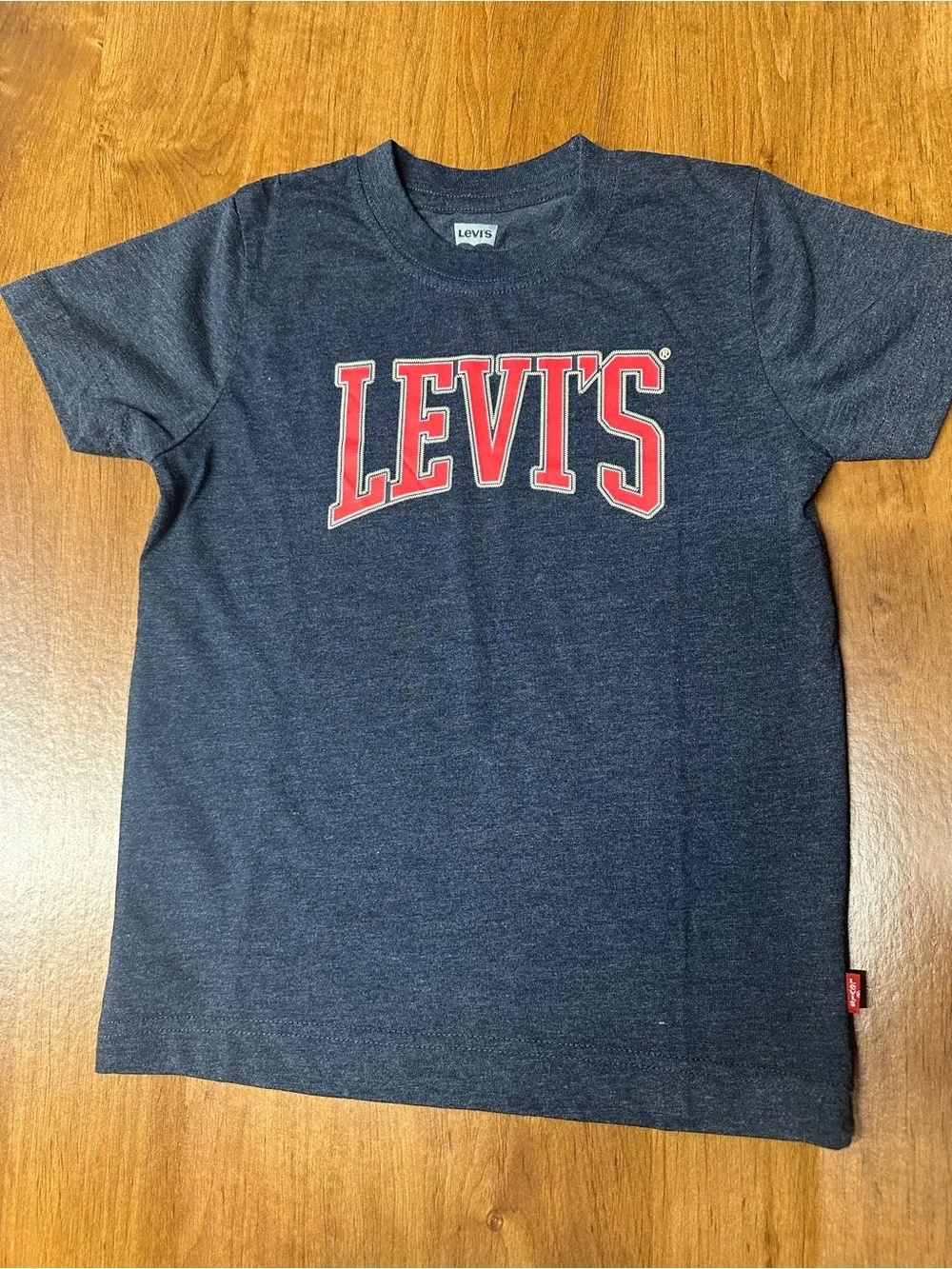 Levi's Heather Gray Tee with Red Brand Tab